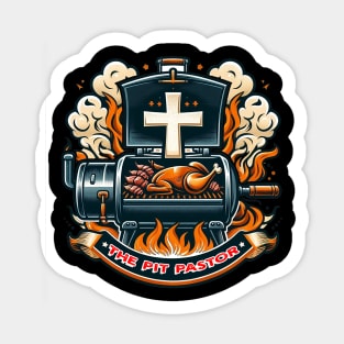 Holy Smokes! Divine BBQ Mastery T-Shirt Sticker